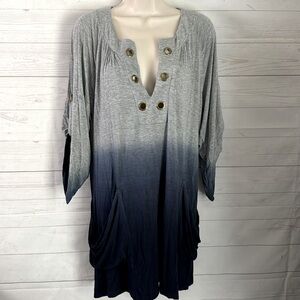 Blue Curl Beach Wear Size Small Blue & Gray Swim Coverup Beach Lounge Dress Soft